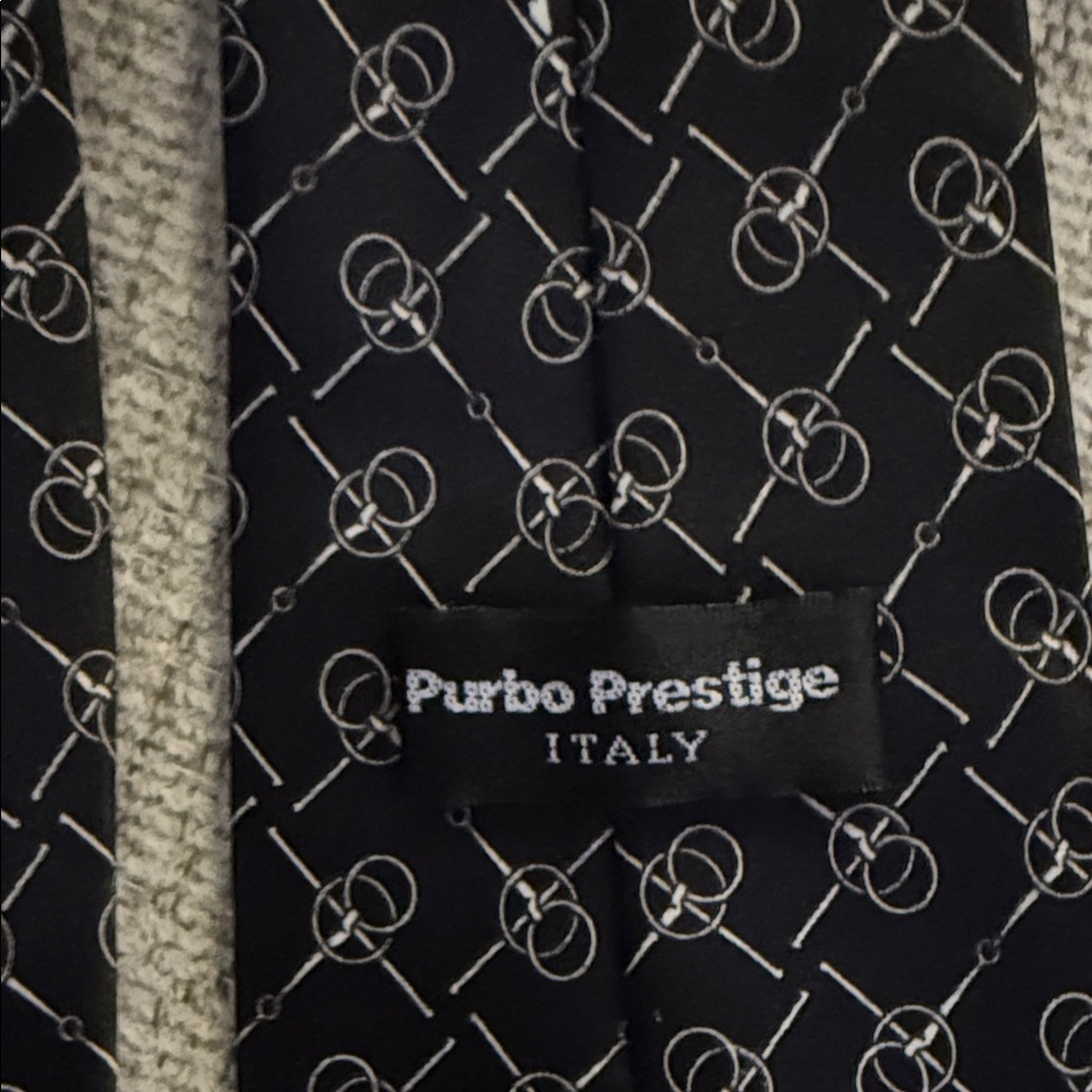 Puro Prestige Black Patterned Tie